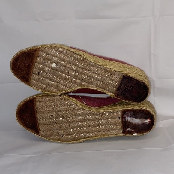 Lauren Ralph Lauren Cecilia slip on espadrille wedge sandal pink gold size 9 - Picture 8 of 13